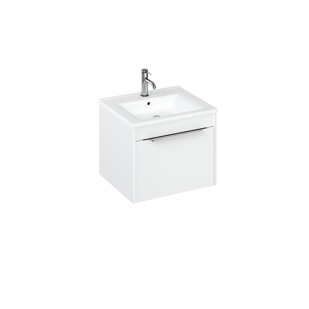 Shoreditch 550mm Single Drawer White and basin