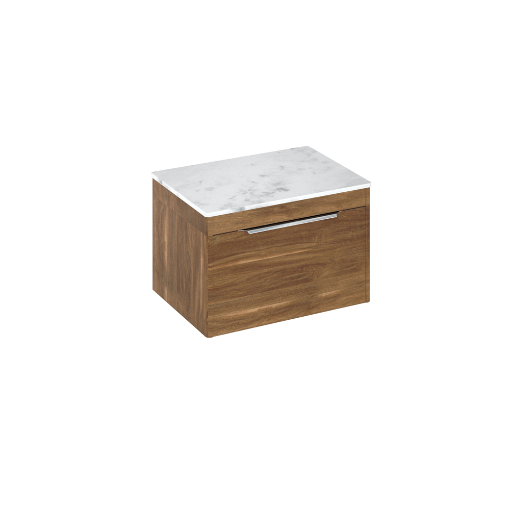 Shoreditch 65cm single drawer Caramel with Carrara White Worktop