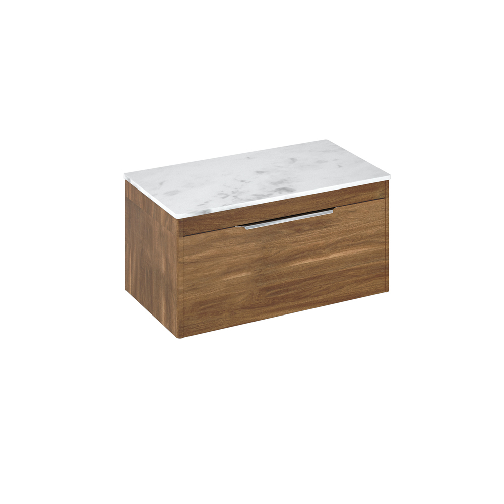 Shoreditch 85cm single drawer Caramel with Carrara White Worktop