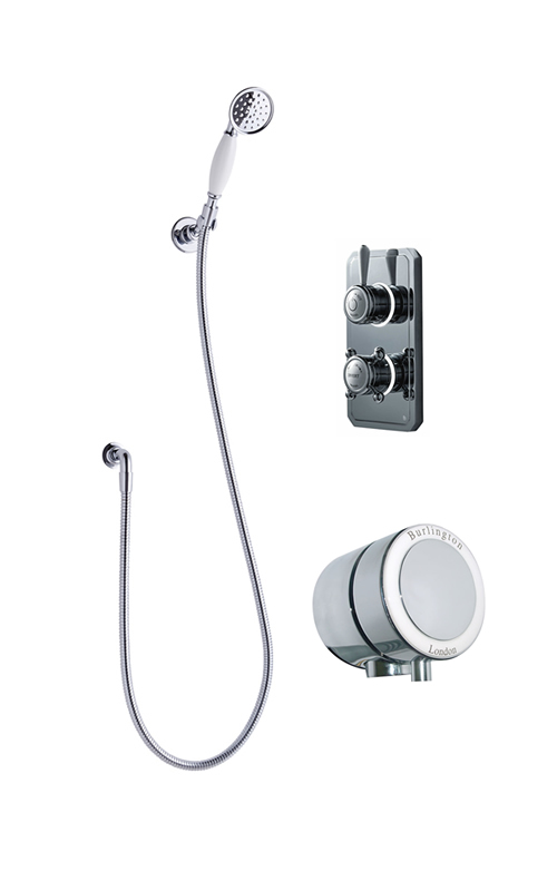 Classic 1910 dual outlet bath shower set with handspray kit