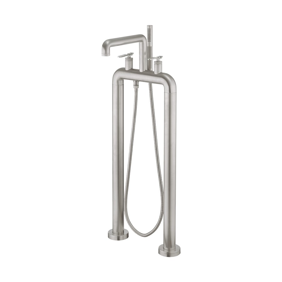 UNION Free Standing Bath Filler & Shower Kit Levers - Brushed Nickel