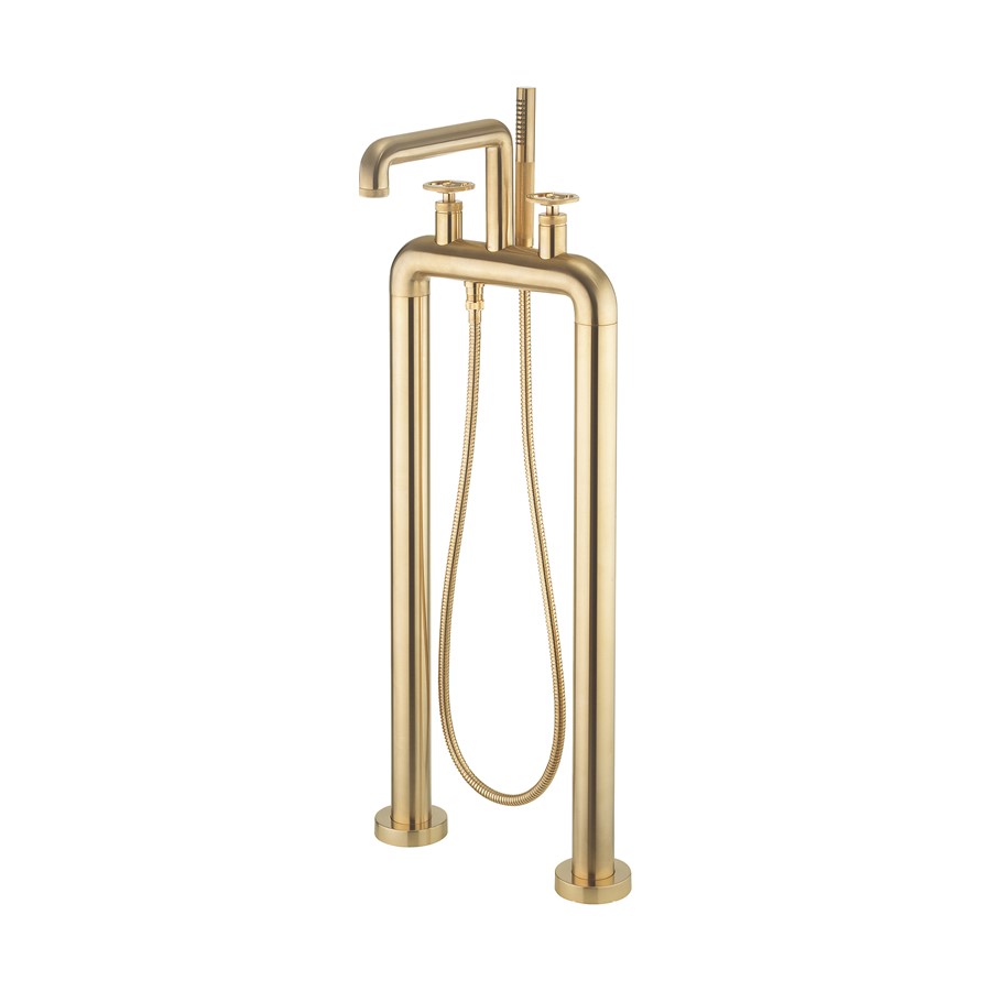 UNION Free Standing Bath Filler & Shower Kit Wheel - Union Brass