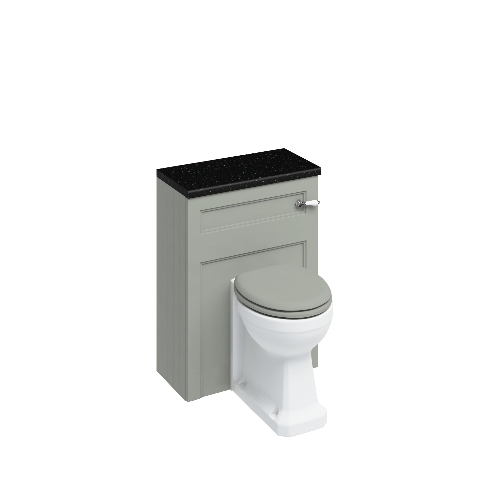 60cm Back to Wall WC Unit with Lever Flush cistern fittings