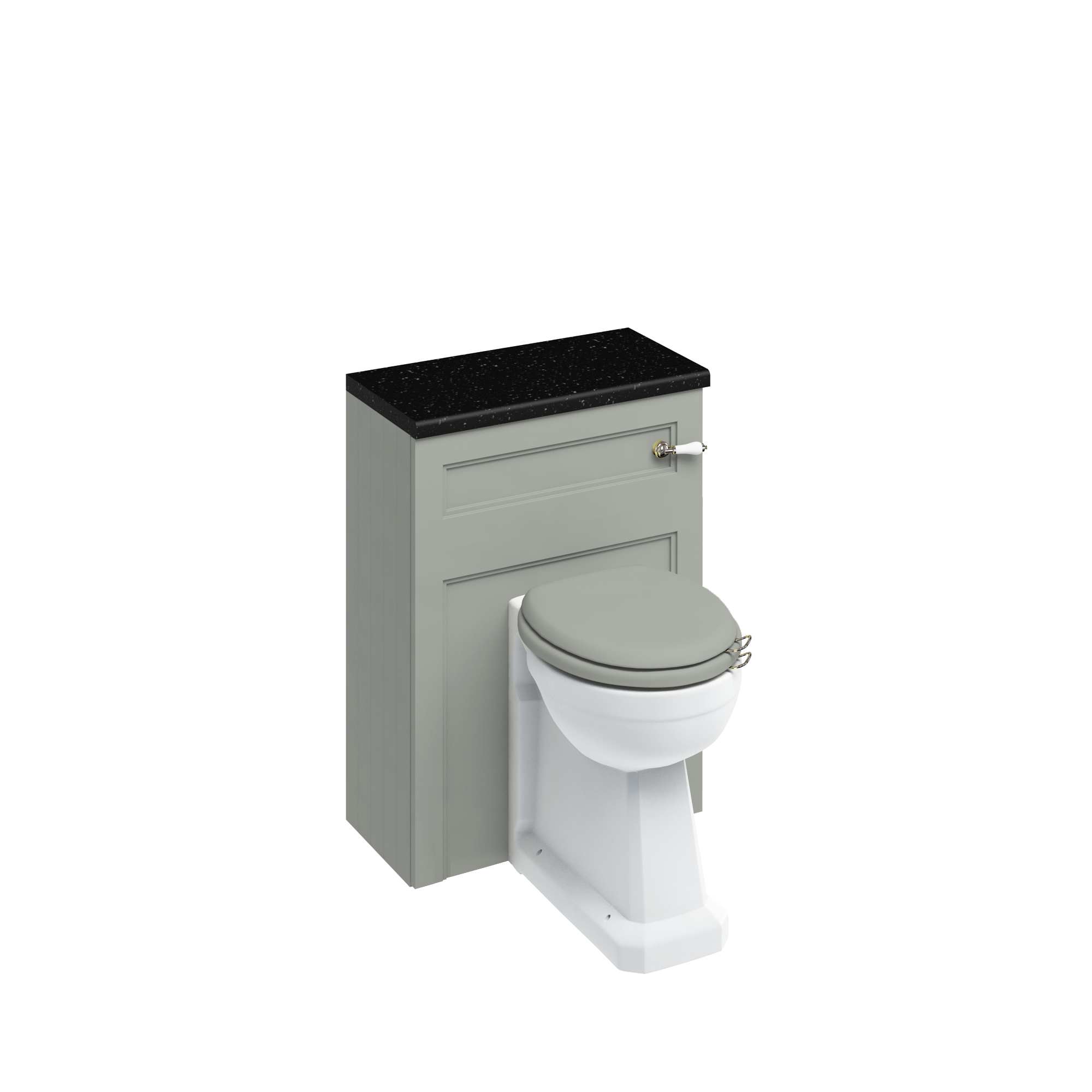 60 Back to Wall WC Unit and regal back-to-wall pan (including the cistern tank) - Dark Olive 