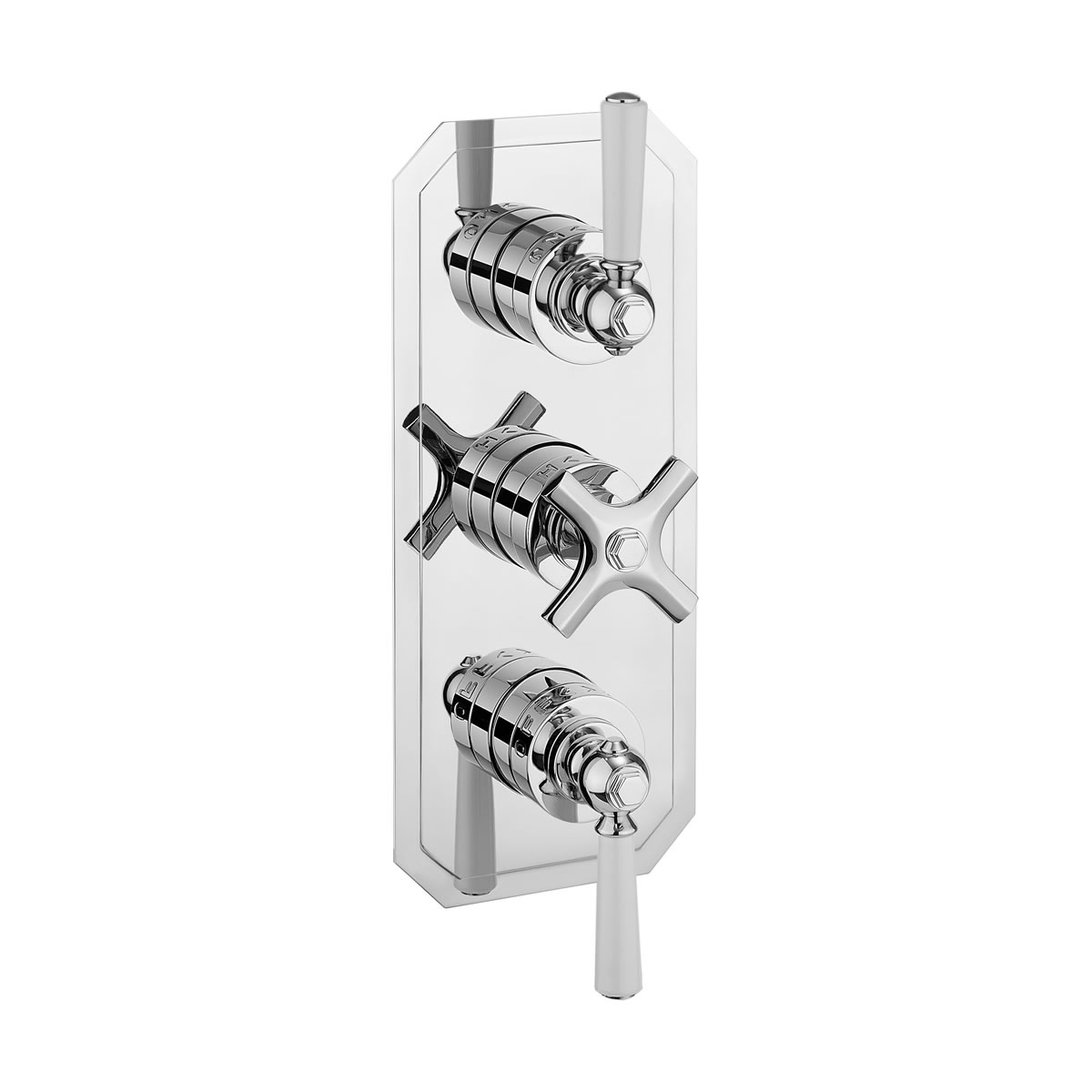 Waldorf Lever slimline thermostatic shower valve with 2 way diverter