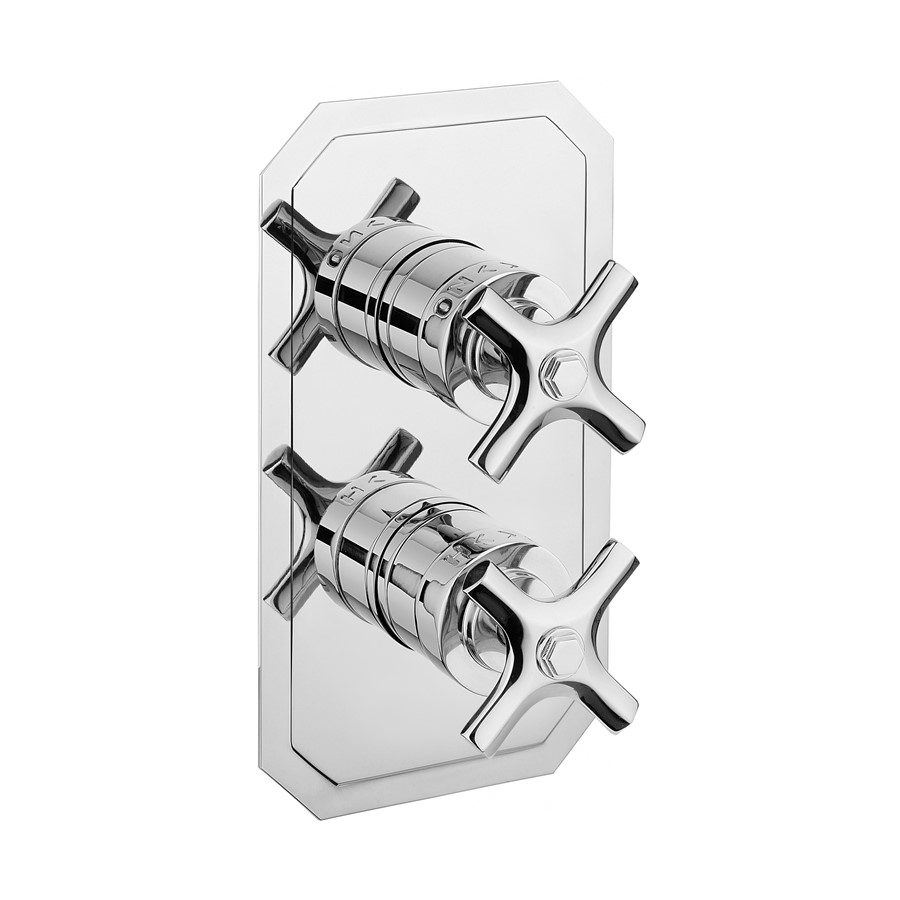 Waldorf Crosshead Thermostatic Shower Valve with 3 Way Diverter 