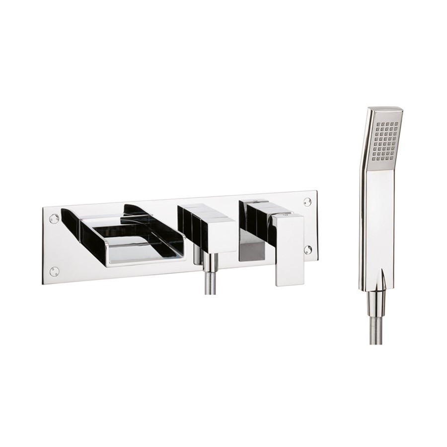 Water Square Bath 3 Hole Set With Kit & Diverter