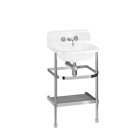 55 x 47 Roll Top Basin with overflow and up-stand
