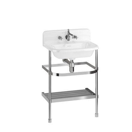 65 x 47 Roll Top Basin with overflow and up-stand