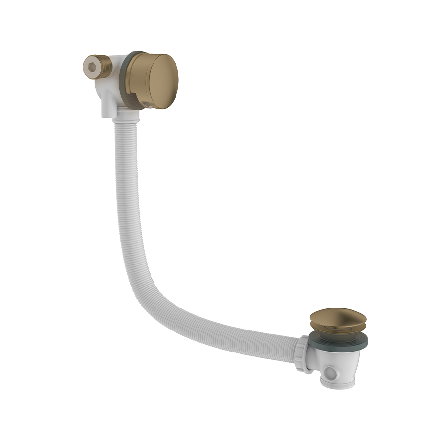 Hoxton Bath Filler with Click-Clack Waste Brushed Brass