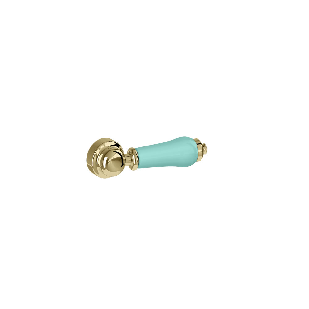Cistern lever Gold with Cosmic Green Ceramic