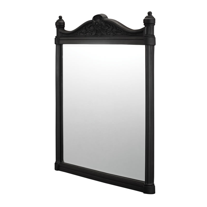Black aluminium frame mirror