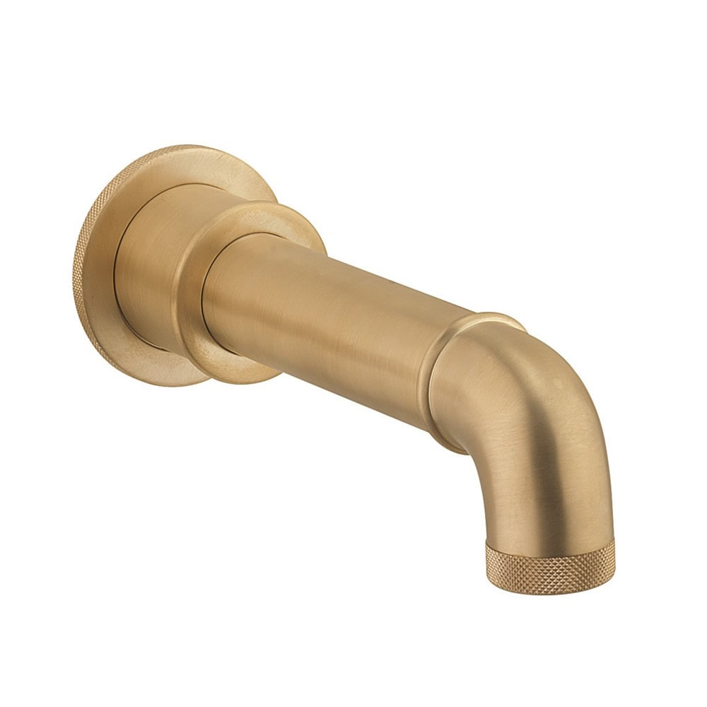 MPRO Industrial Bath Spout  - Unlacquered Brushed Brass