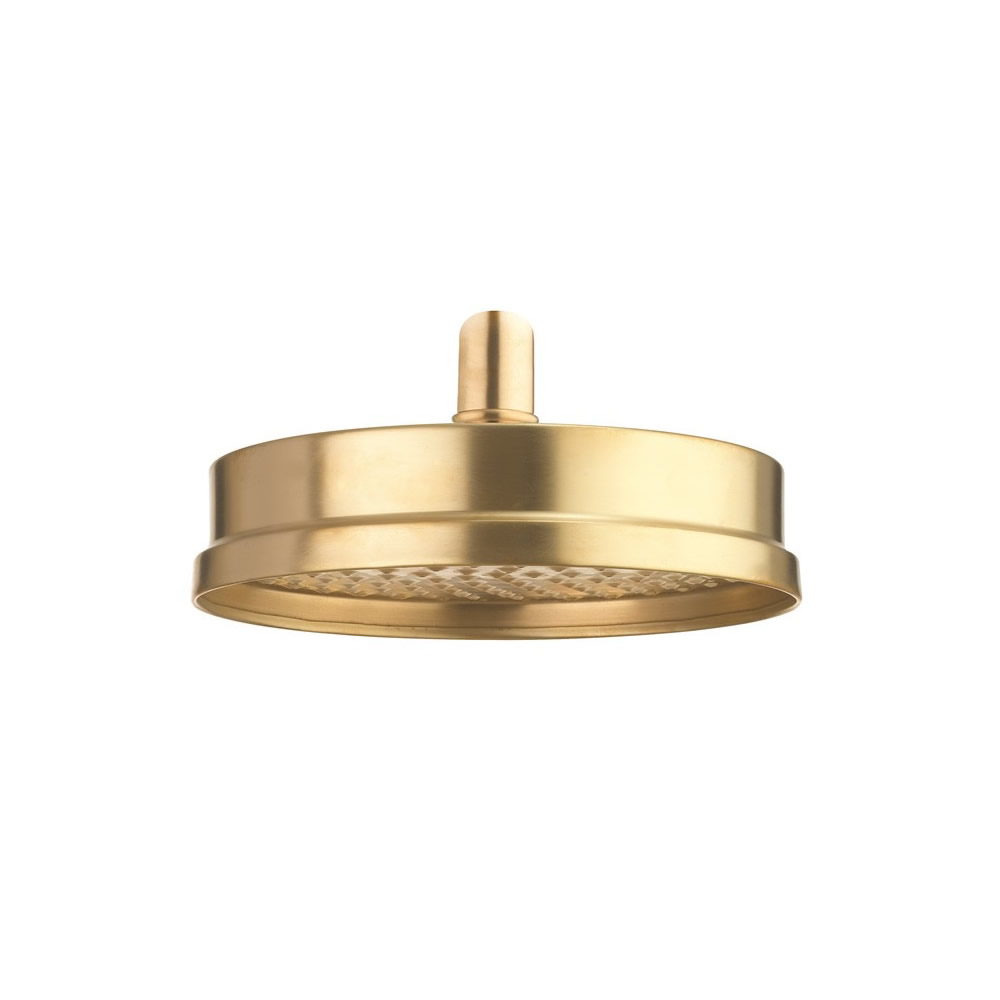 MPRO Industrial Shower Head 8" - Unlacquered Brushed Brass