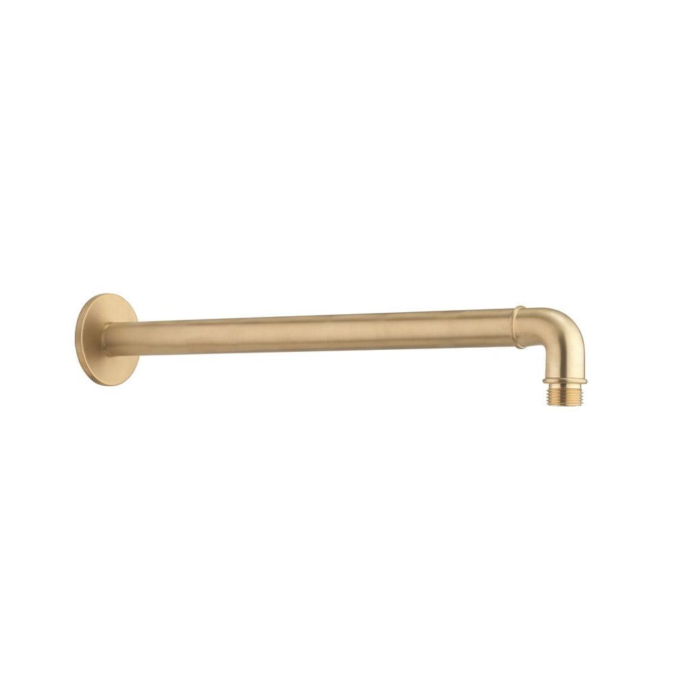 MPRO Industrial Shower Arm - Unlacquered Brushed Brass