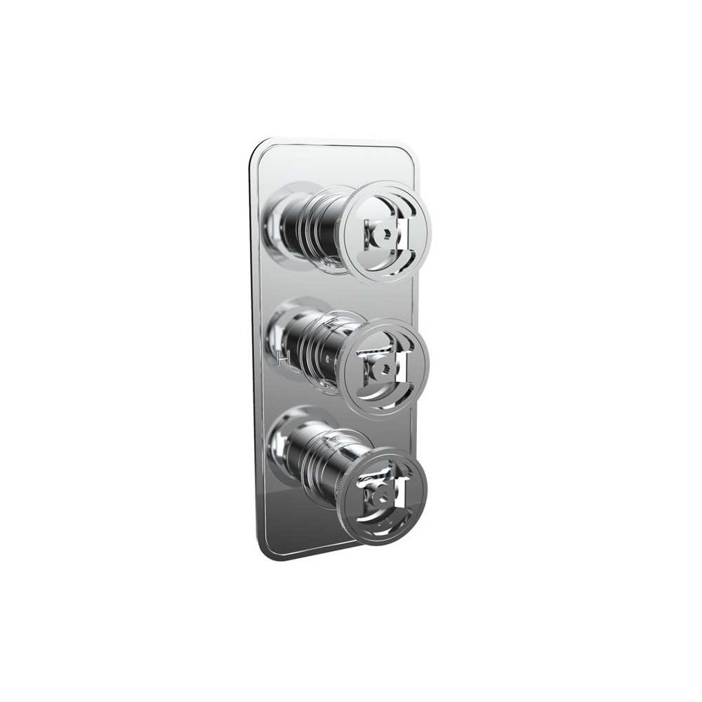 UNION Thermostatic Shower Valve with 2 Way Diverter Wheel Control - Chrome