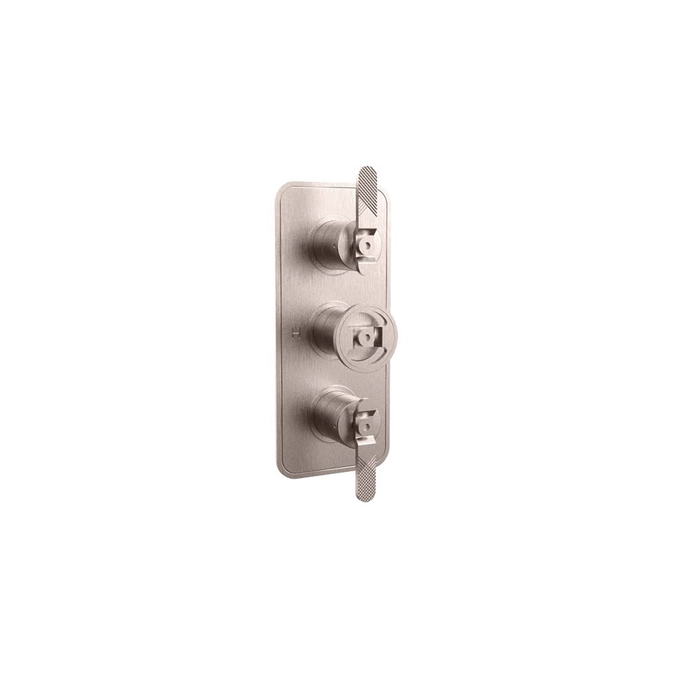 UNION Thermostatic Shower Valve with 2 Way Diverter Lever Control - Brushed Nickel