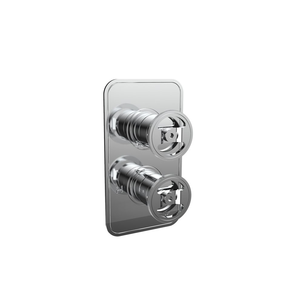 UNION Thermostatic Shower Valve with 3 Way Diverter Wheel Control - Chrome