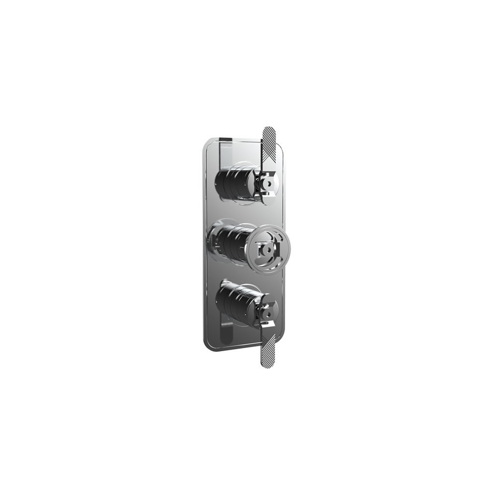 UNION Thermostatic Shower Valve with 3 Way Diverter Lever Control - Chrome